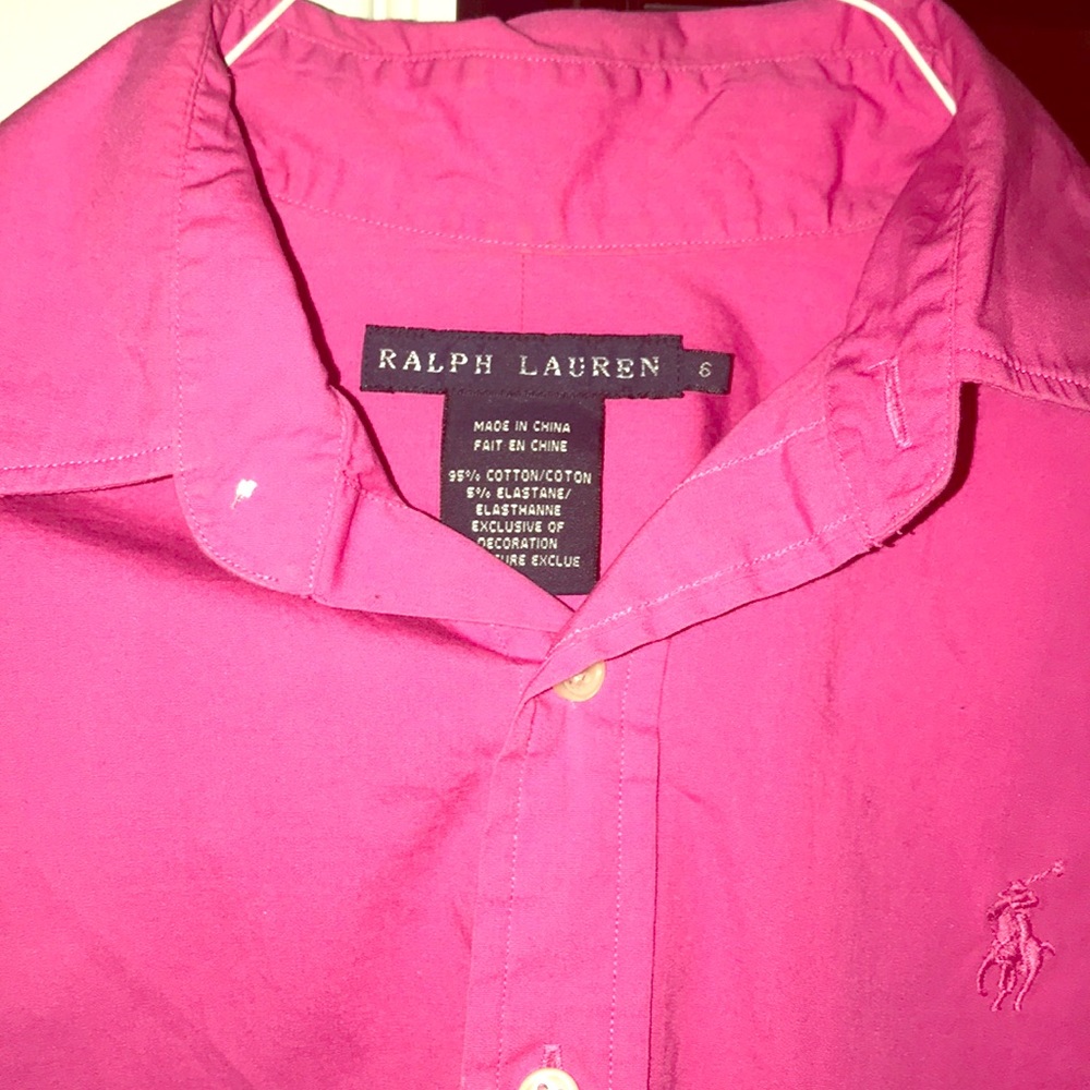 Hot pink Ralph Lauren button down